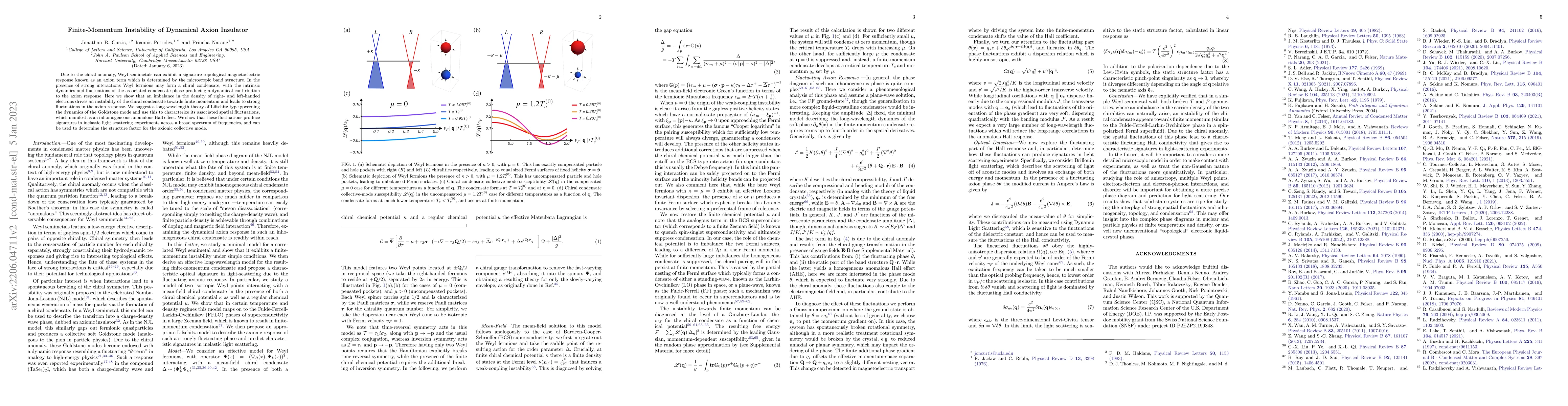 Thumbnail for Finite-Momentum Instability of Dynamical Axion Insulator