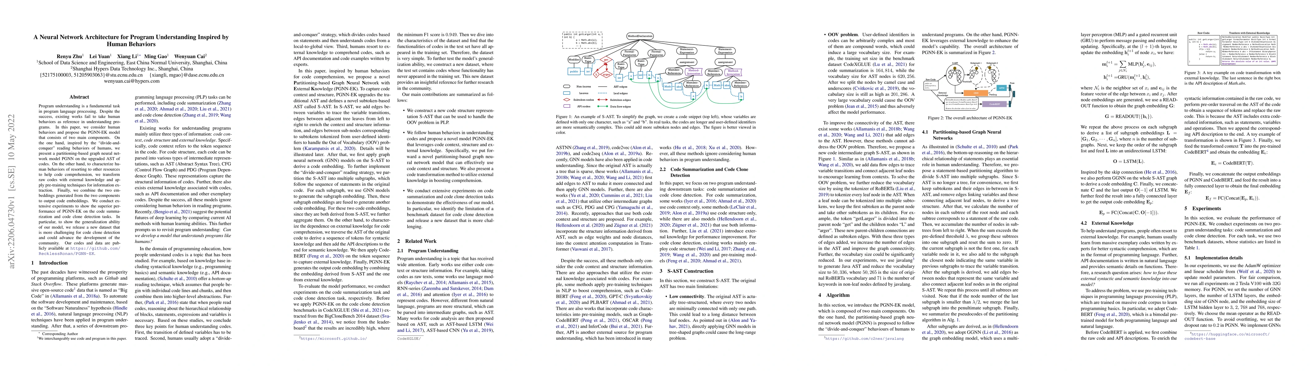 Thumbnail for A Neural Network Architecture for Program Understanding Inspired by
  Human Behaviors