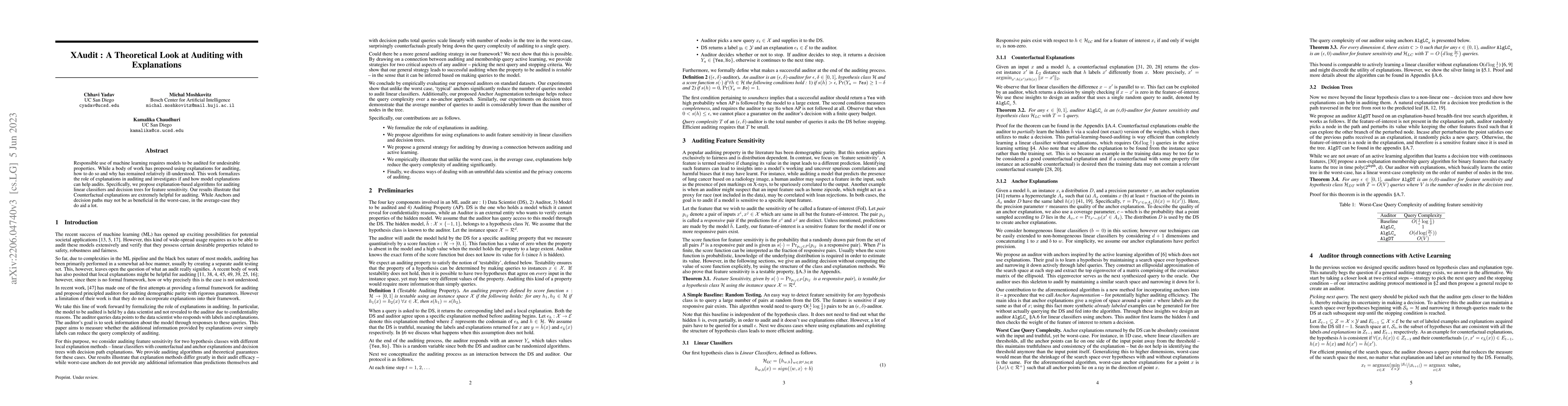 Thumbnail for XAudit : A Theoretical Look at Auditing with Explanations