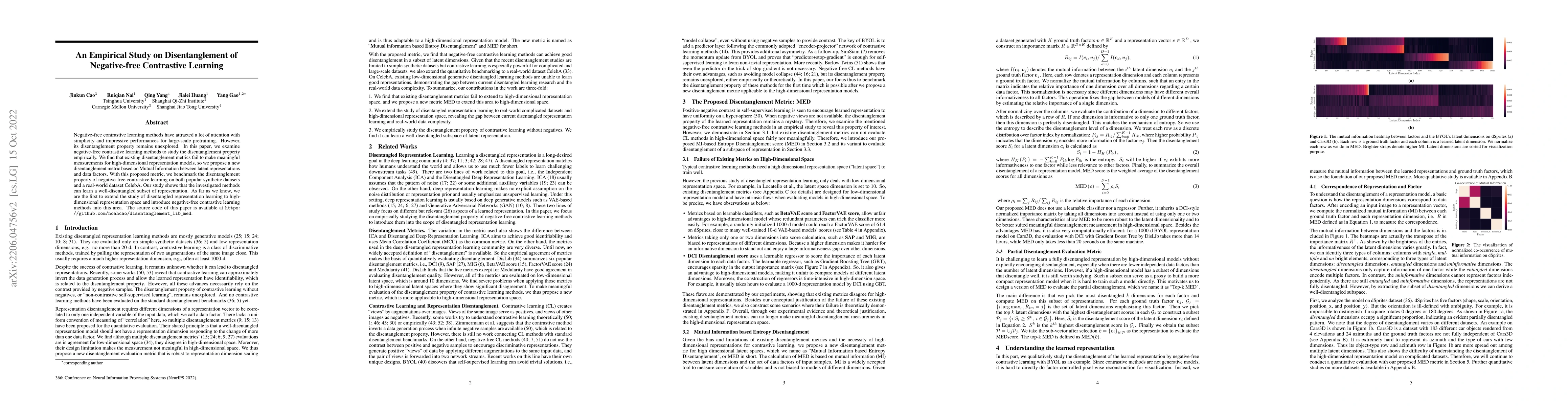 Thumbnail for An Empirical Study on Disentanglement of Negative-free Contrastive
  Learning