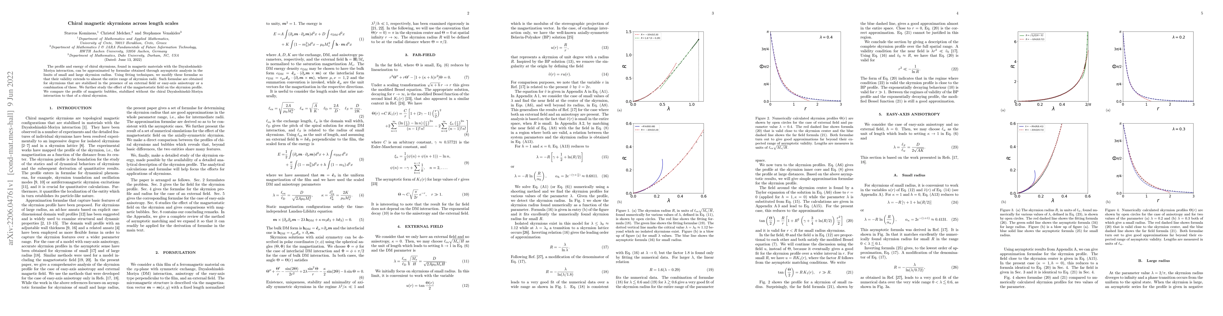 Thumbnail for Chiral magnetic skyrmions across length scales