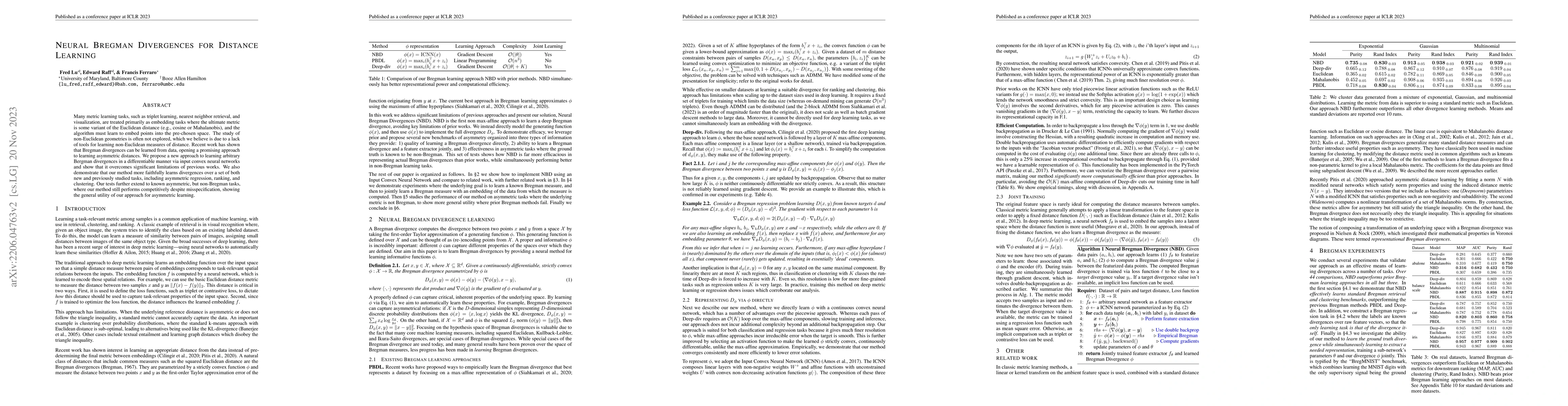 Thumbnail for Neural Bregman Divergences for Distance Learning