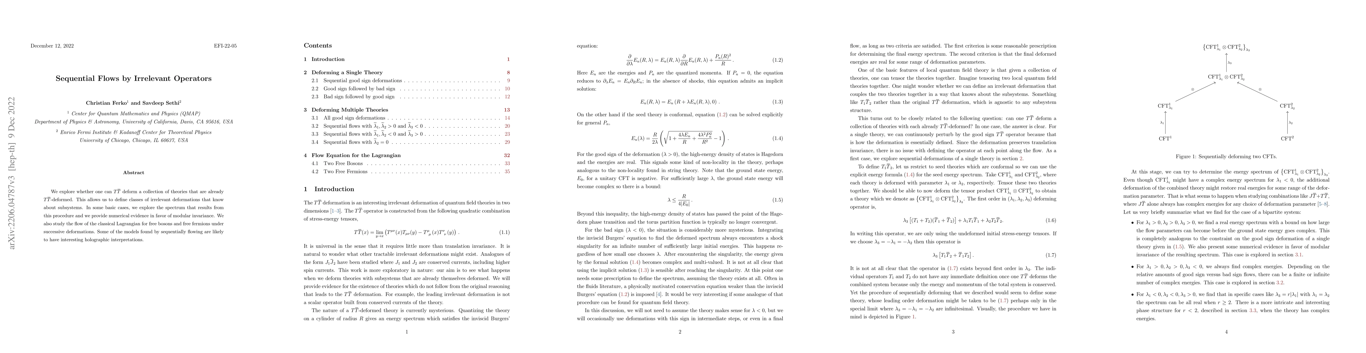 Thumbnail for Sequential Flows by Irrelevant Operators