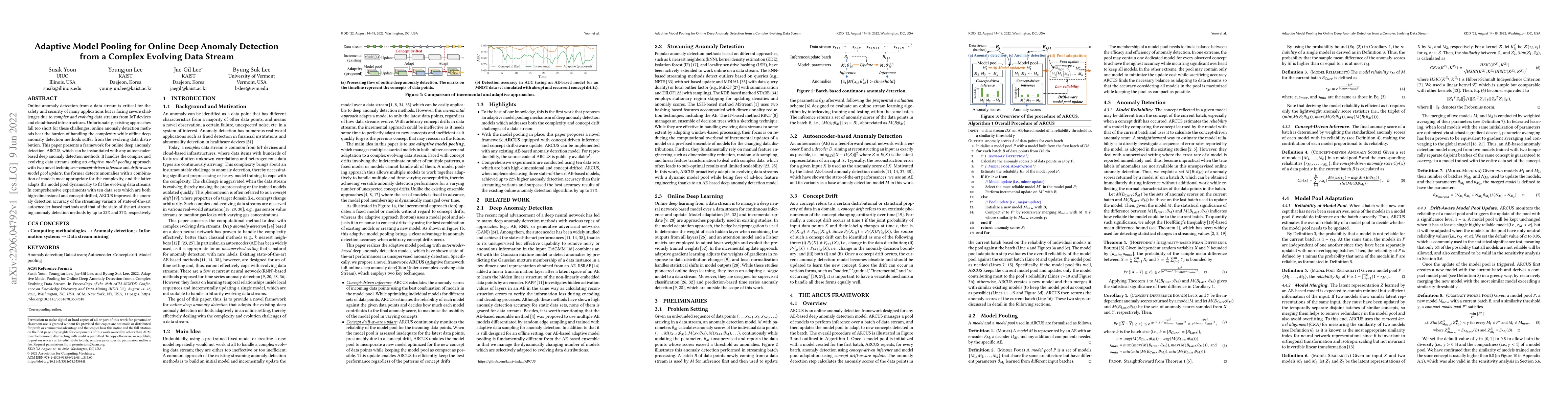 Thumbnail for Adaptive Model Pooling for Online Deep Anomaly Detection from a Complex
  Evolving Data Stream