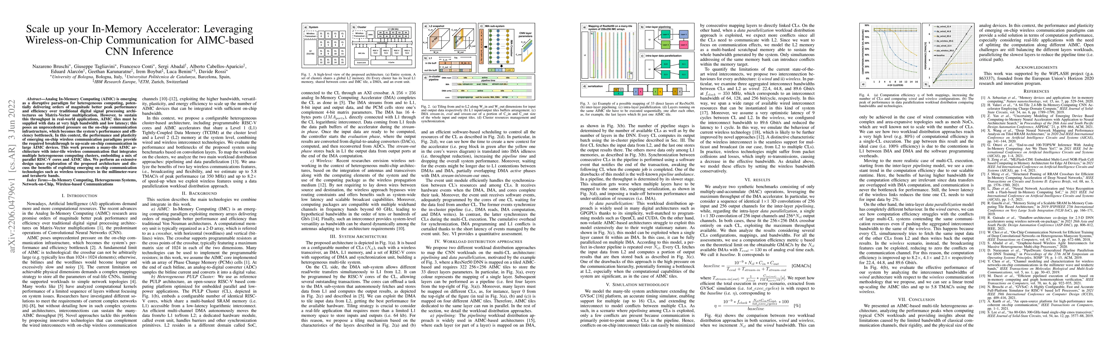 Thumbnail for Scale up your In-Memory Accelerator: Leveraging Wireless-on-Chip
  Communication for AIMC-based CNN Inference