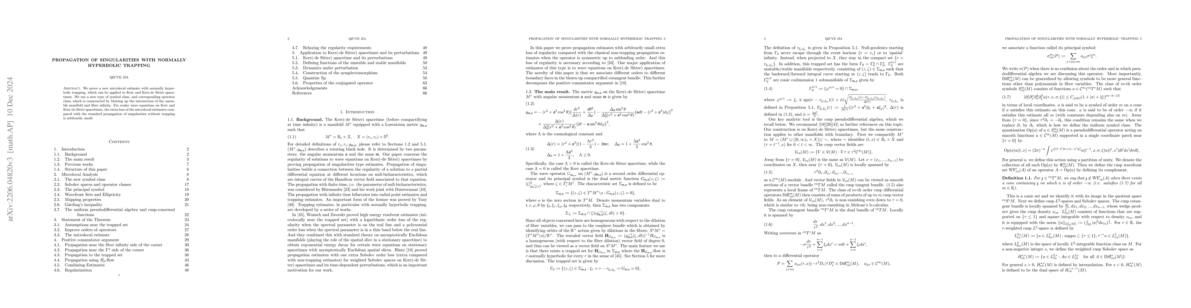 Thumbnail for Propagation of Singularity with Normally Hyperbolic Trapping