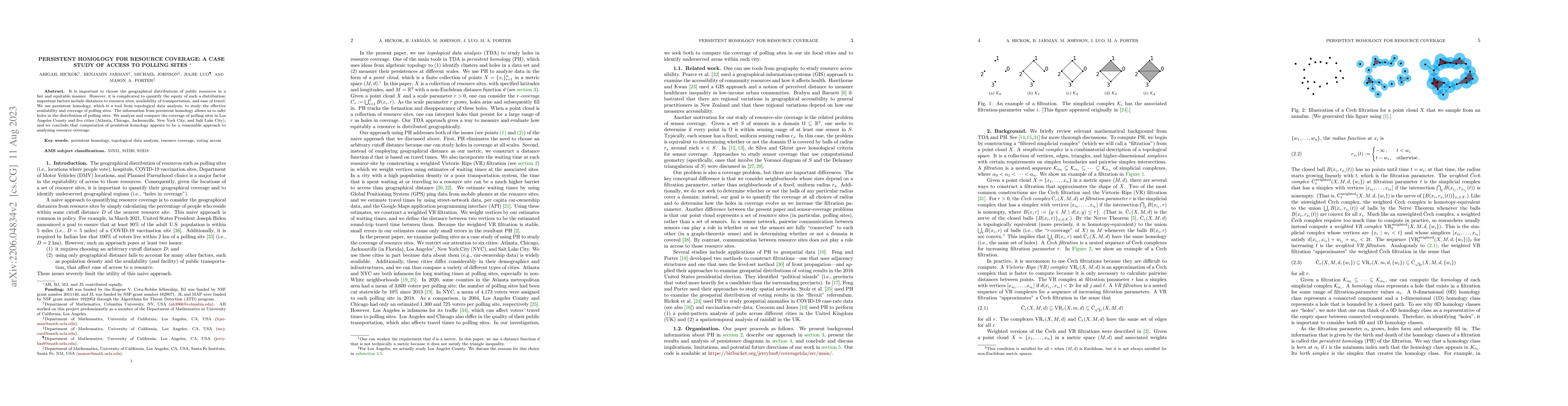 Thumbnail for Persistent Homology for Resource Coverage: A Case Study of Access to
  Polling Sites