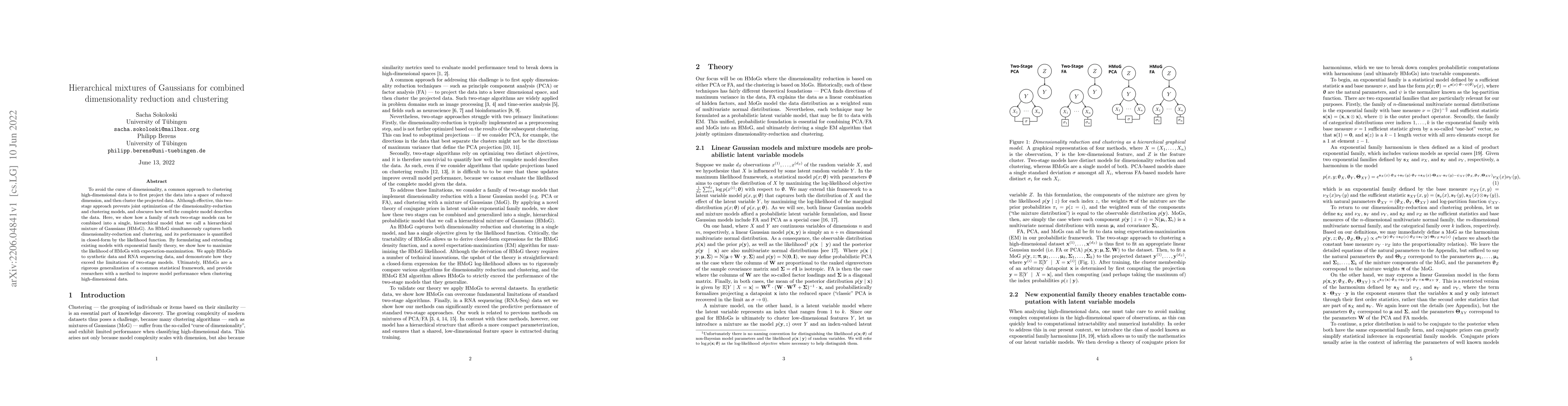 Thumbnail for Hierarchical mixtures of Gaussians for combined dimensionality reduction
  and clustering