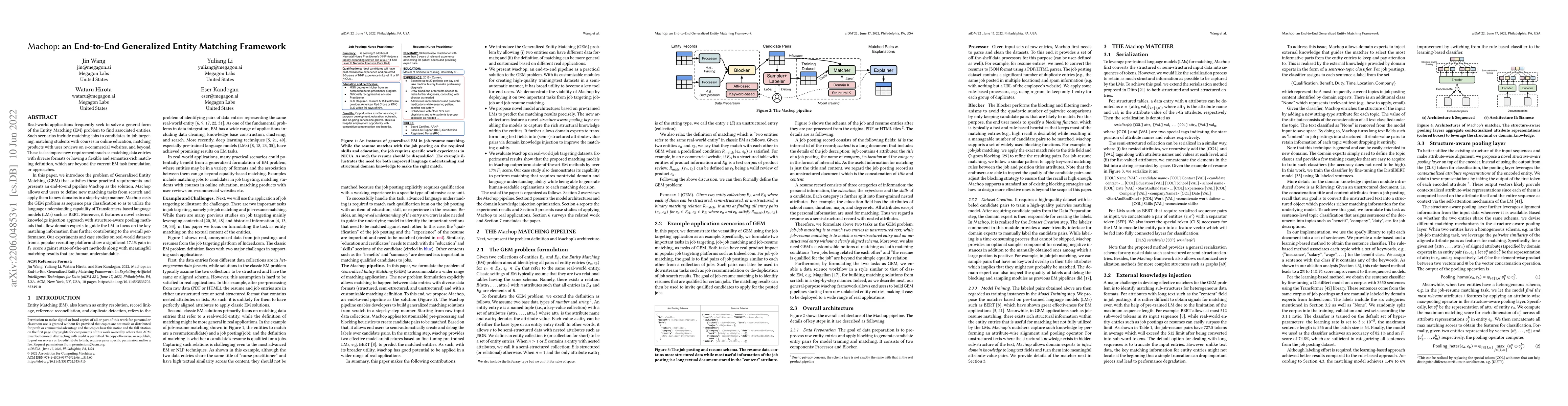 Thumbnail for Machop: an End-to-End Generalized Entity Matching Framework