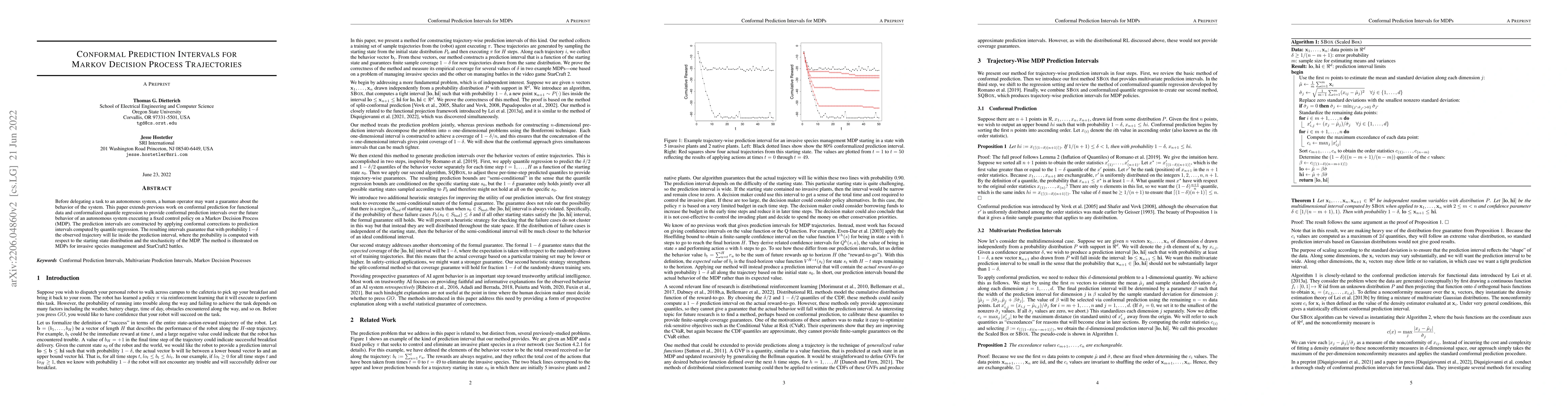 Thumbnail for Conformal Prediction Intervals for Markov Decision Process Trajectories