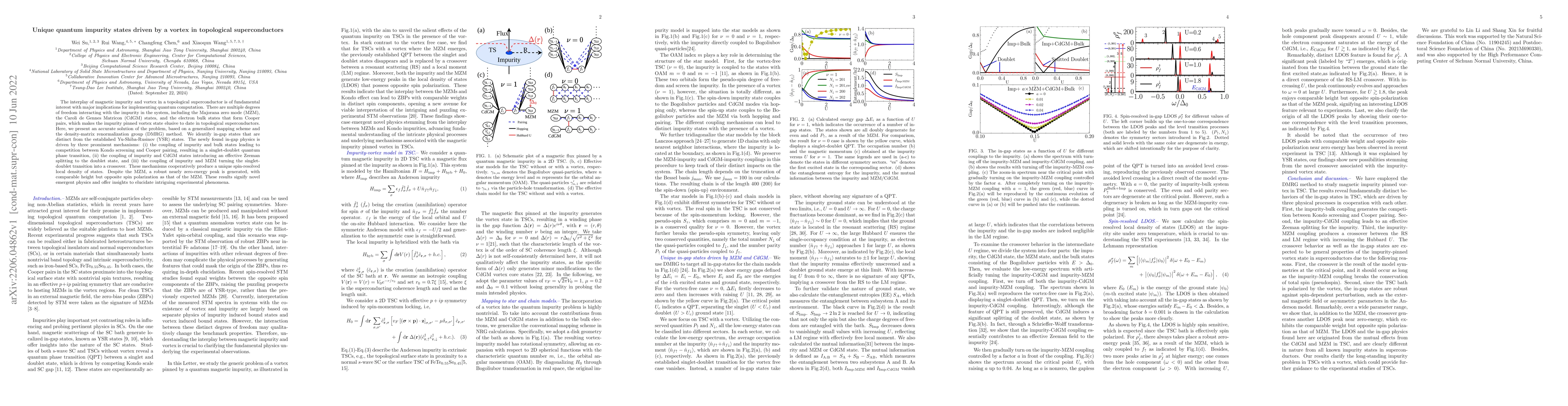 Thumbnail for Unique quantum impurity states driven by a vortex in topological
  superconductors