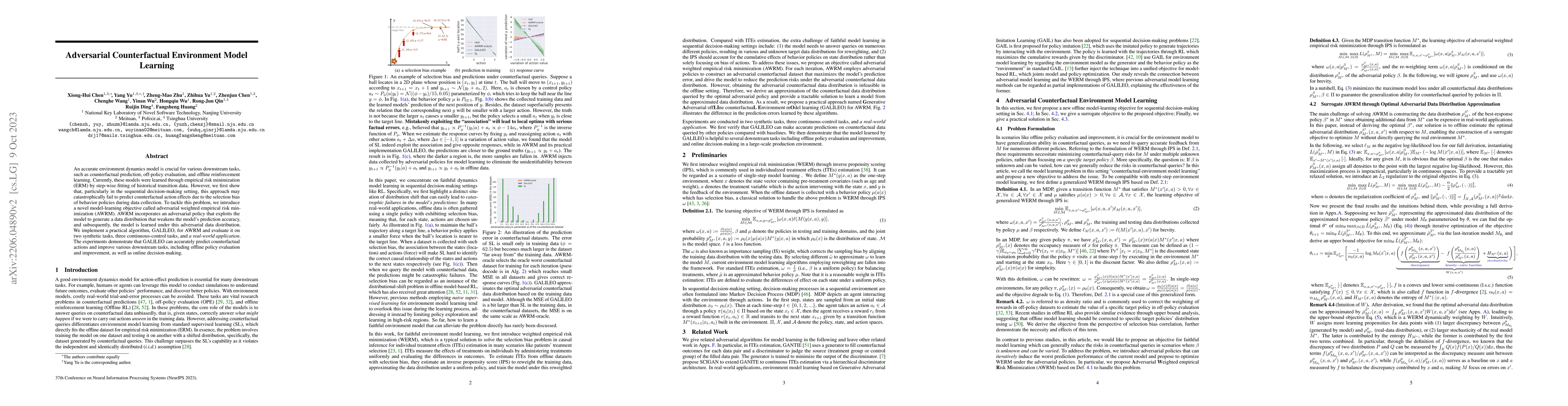 Thumbnail for Adversarial Counterfactual Environment Model Learning