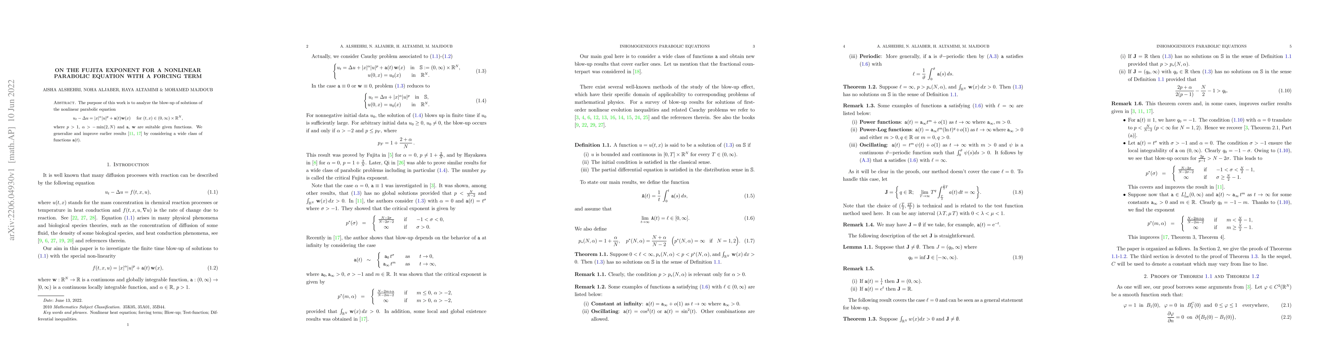 Thumbnail for On the Fujita exponent for a nonlinear parabolic equation with a forcing
  term