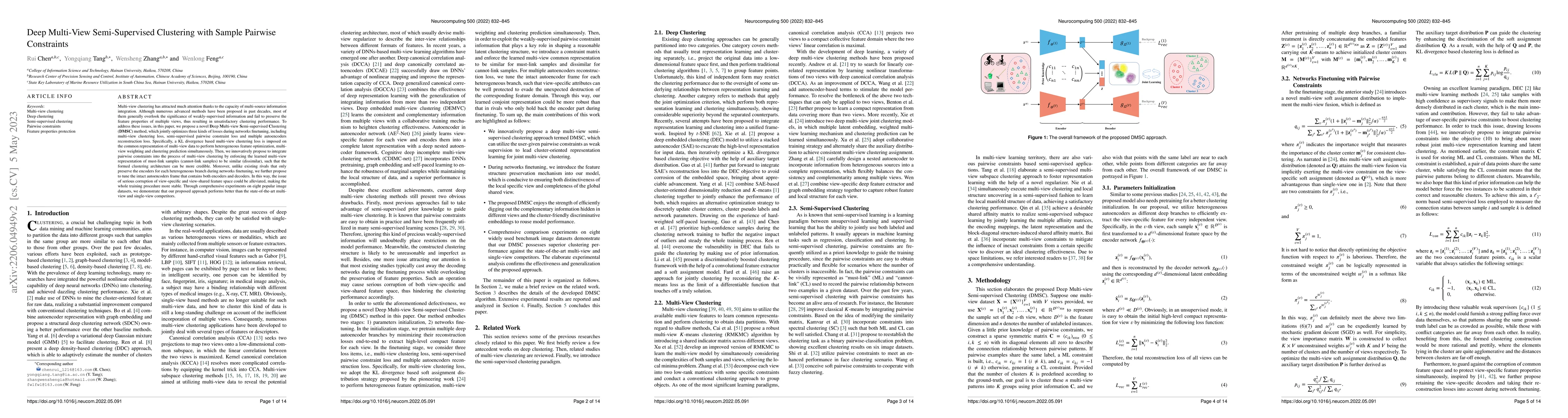 Thumbnail for Deep Multi-View Semi-Supervised Clustering with Sample Pairwise
  Constraints