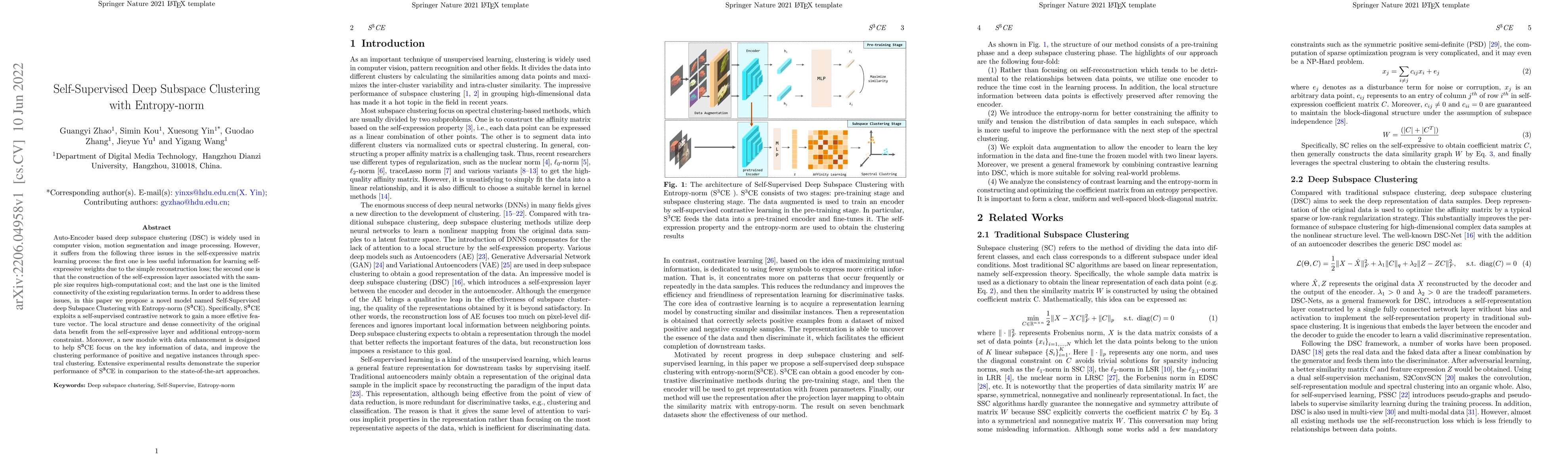 Thumbnail for Self-Supervised Deep Subspace Clustering with Entropy-norm