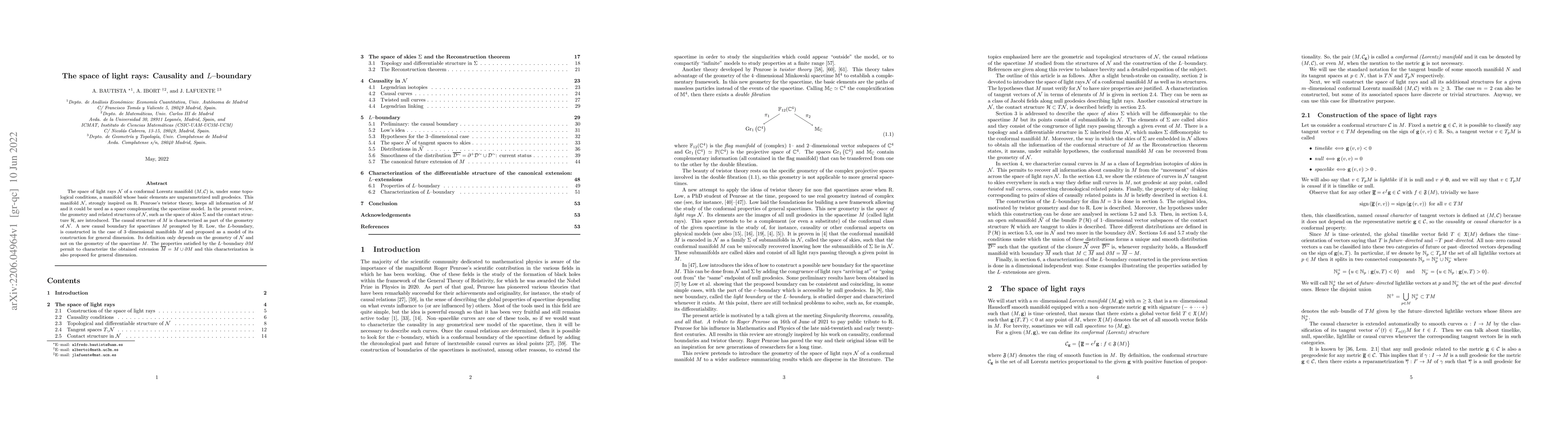 Thumbnail for The space of light rays: Causality and $L$-boundary