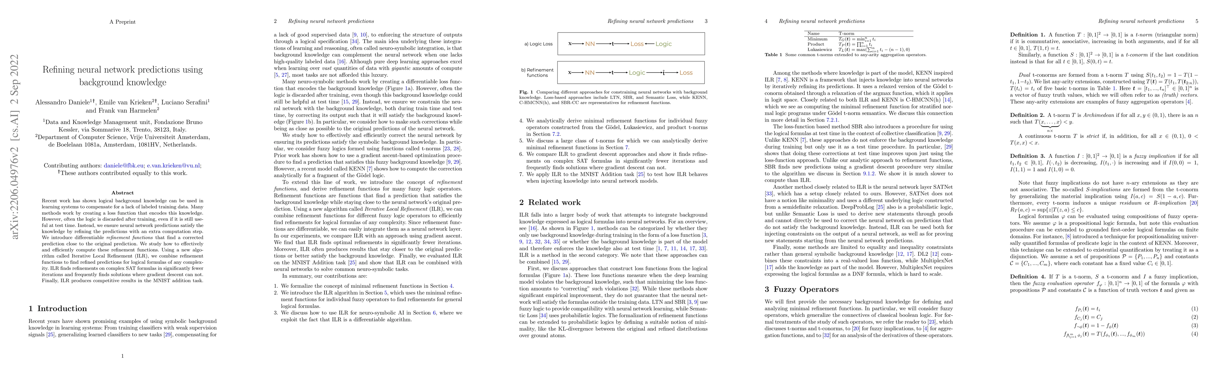 Thumbnail for Refining neural network predictions using background knowledge
