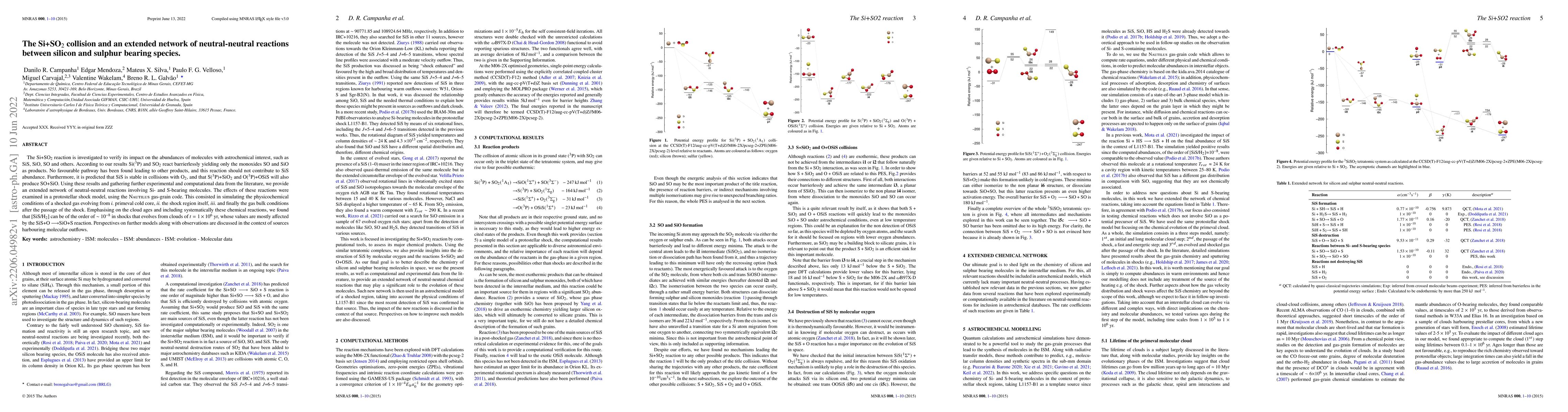 Thumbnail for The Si+SO$_2$ collision and an extended network of neutral-neutral
  reactions between silicon and sulphur bearing species