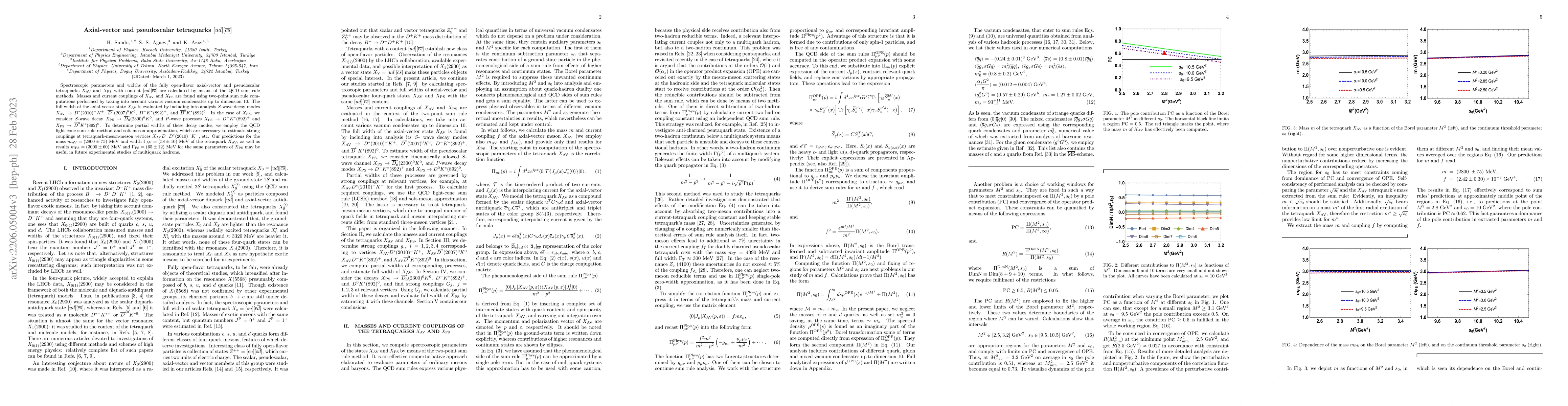 Thumbnail for Axial-vector and pseudoscalar tetraquarks $[ud][\bar{c}\bar{s}]$