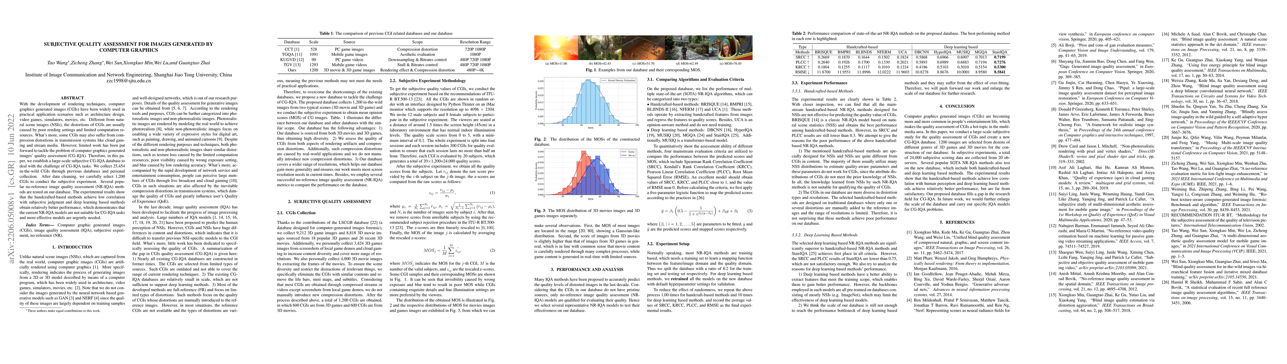 Thumbnail for Subjective Quality Assessment for Images Generated by Computer Graphics