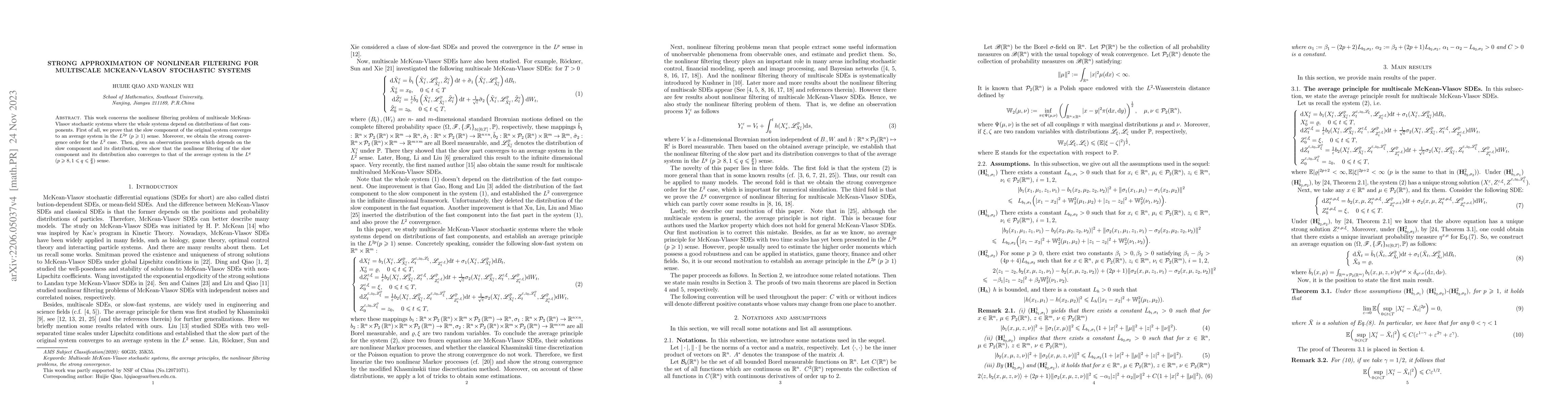 Thumbnail for Strong approximation of nonlinear filtering for multiscale McKean-Vlasov
  stochastic systems