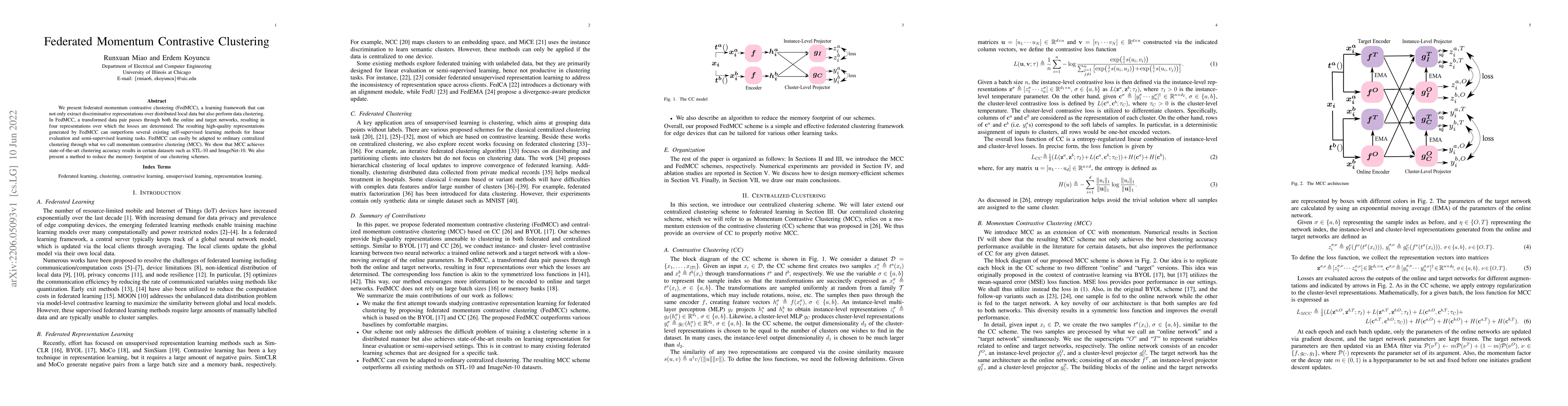 Thumbnail for Federated Momentum Contrastive Clustering