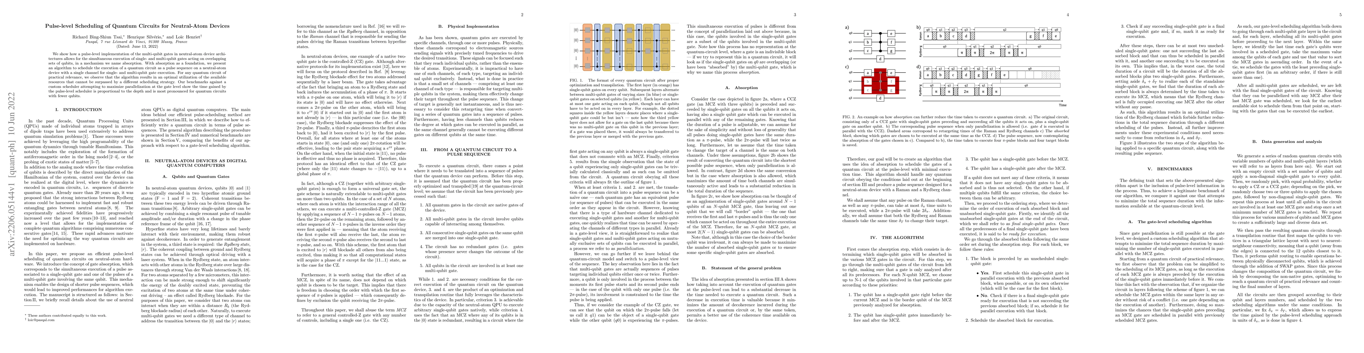Thumbnail for Pulse-level Scheduling of Quantum Circuits for Neutral-Atom Devices