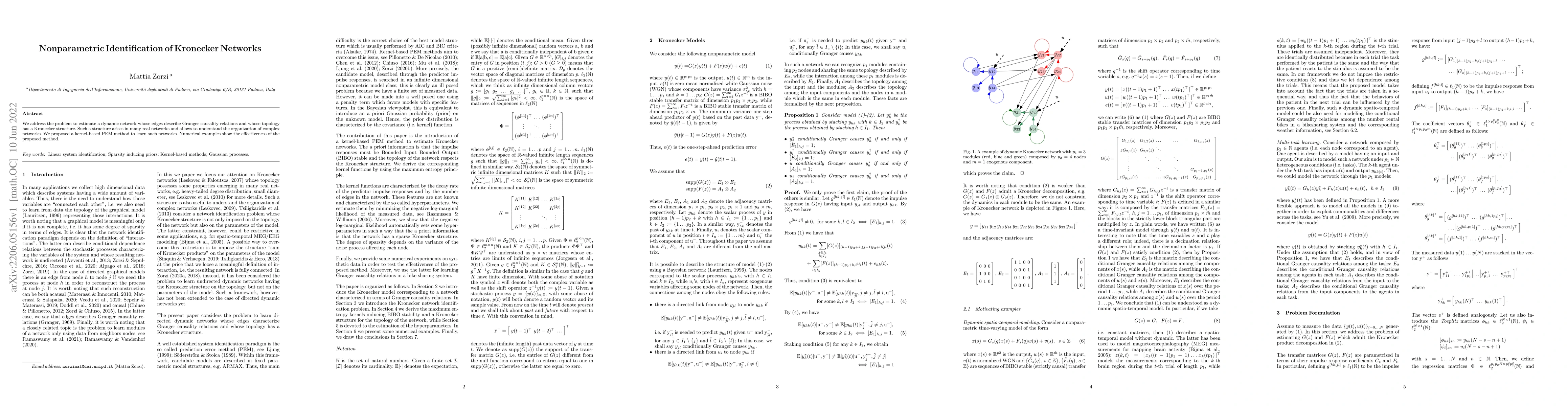 Thumbnail for Nonparametric Identification of Kronecker Networks