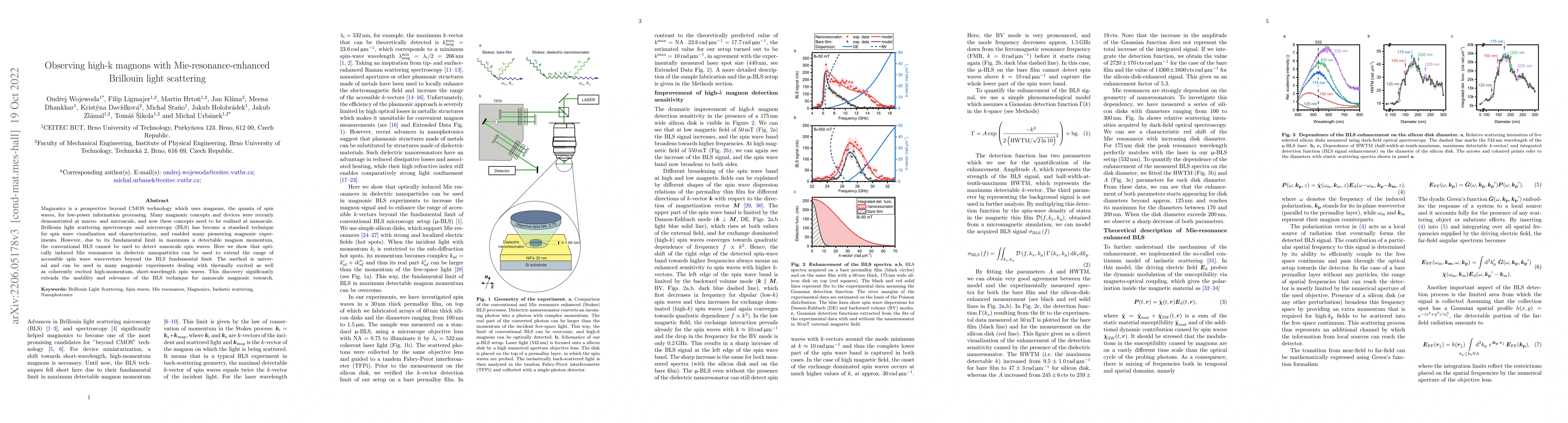 Thumbnail for Observing high-k magnons with Mie-resonance-enhanced Brillouin light
  scattering