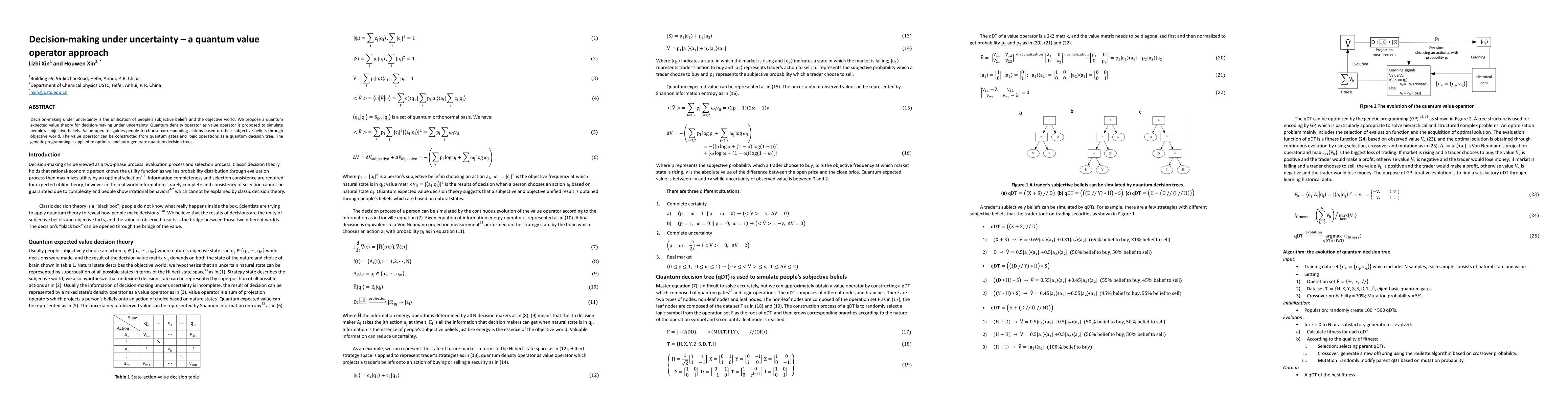 Thumbnail for Decision-making under uncertainty: a quantum value operator approach