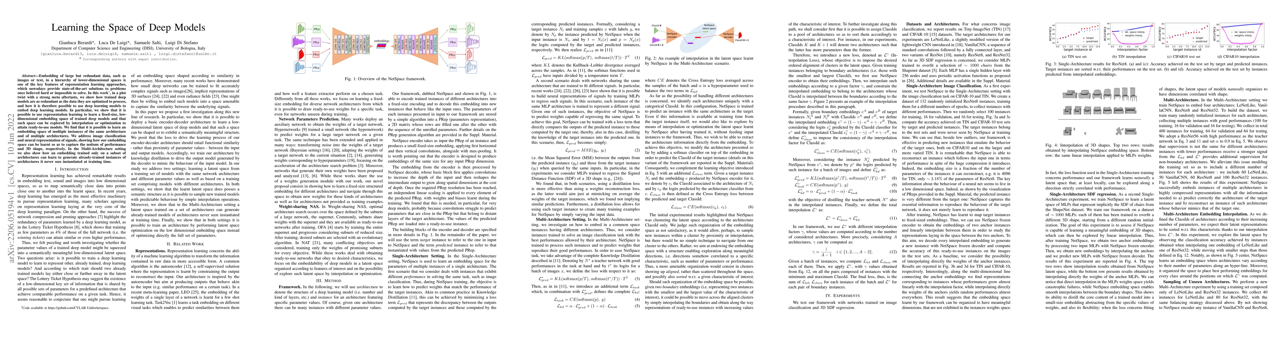 Thumbnail for Learning the Space of Deep Models