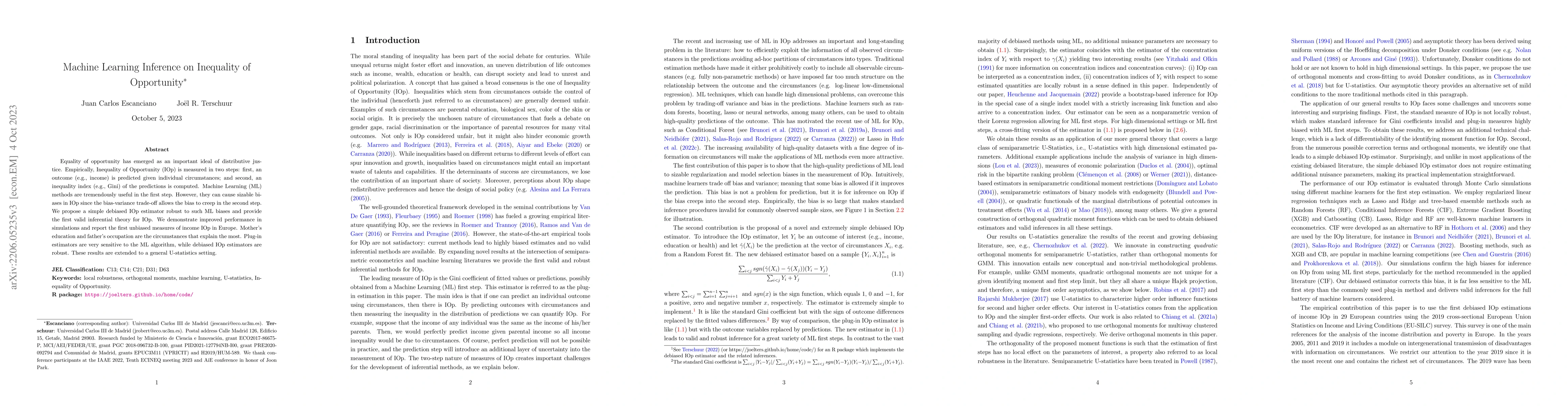 Thumbnail for Machine Learning Inference on Inequality of Opportunity