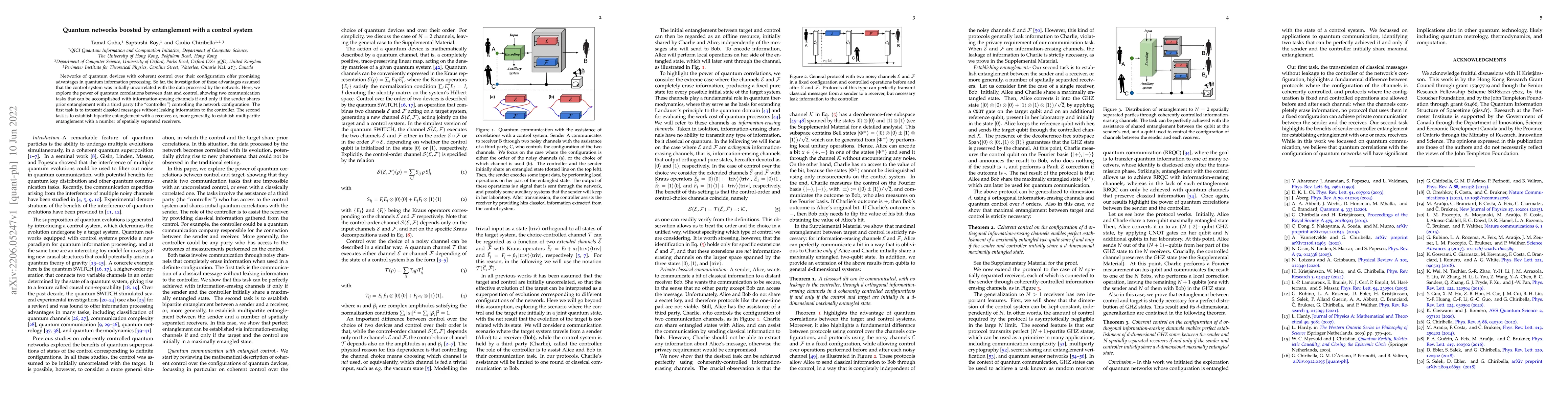 Thumbnail for Quantum networks boosted by entanglement with a control system