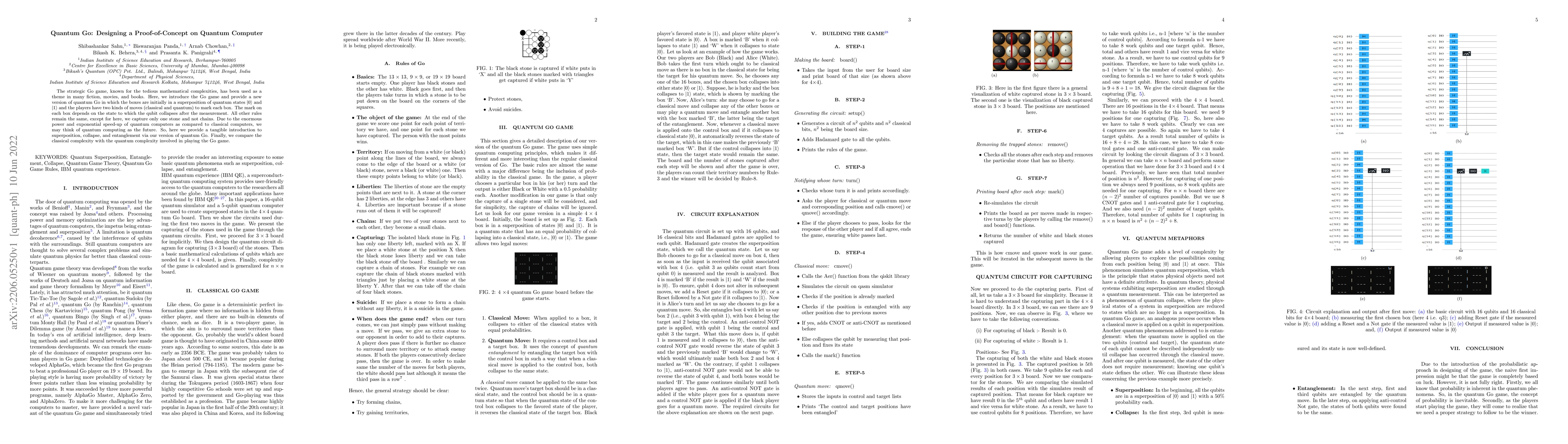 Thumbnail for Quantum Go: Designing a Proof-of-Concept on Quantum Computer