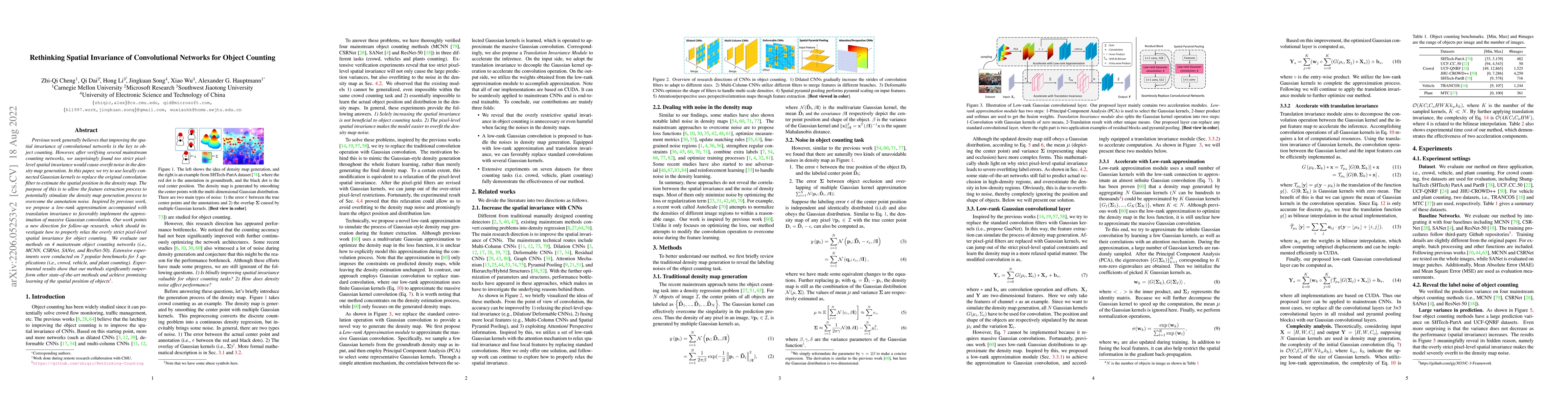 Thumbnail for Rethinking Spatial Invariance of Convolutional Networks for Object
  Counting