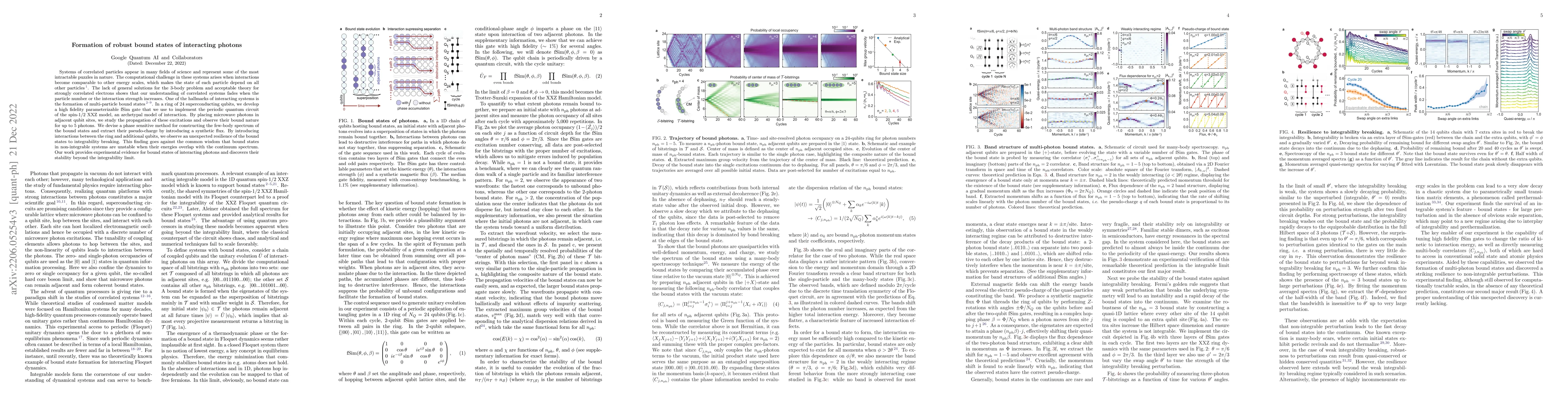 Thumbnail for Formation of robust bound states of interacting microwave photons