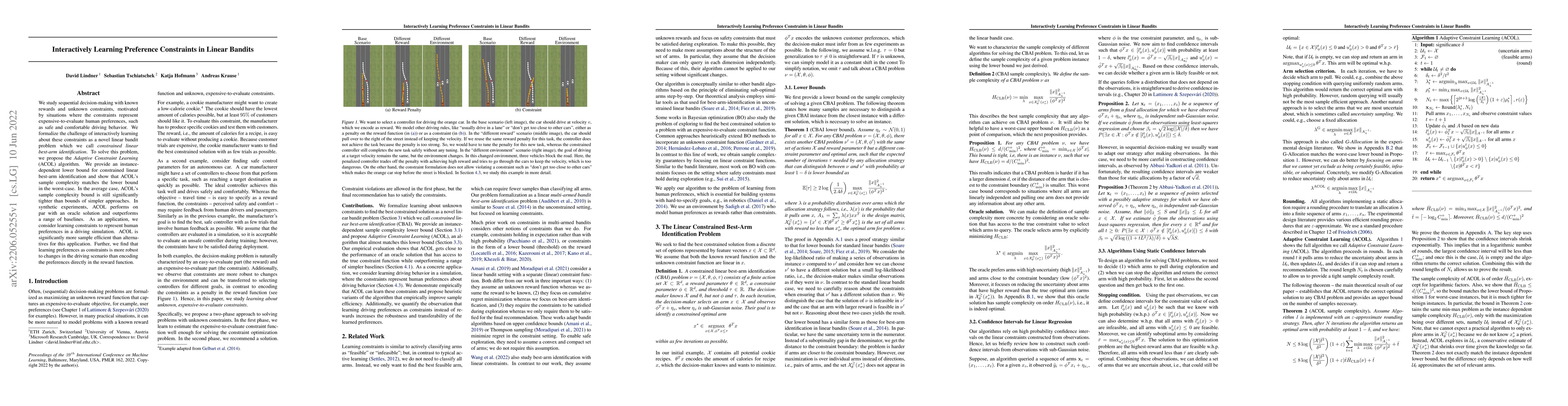 Thumbnail for Interactively Learning Preference Constraints in Linear Bandits
