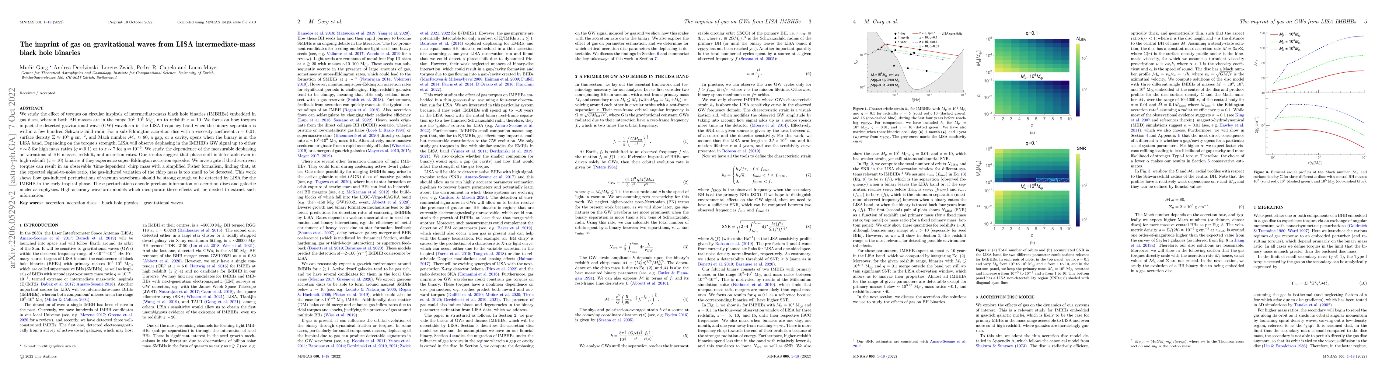 Thumbnail for The imprint of gas on gravitational waves from LISA intermediate-mass
  black hole binaries
