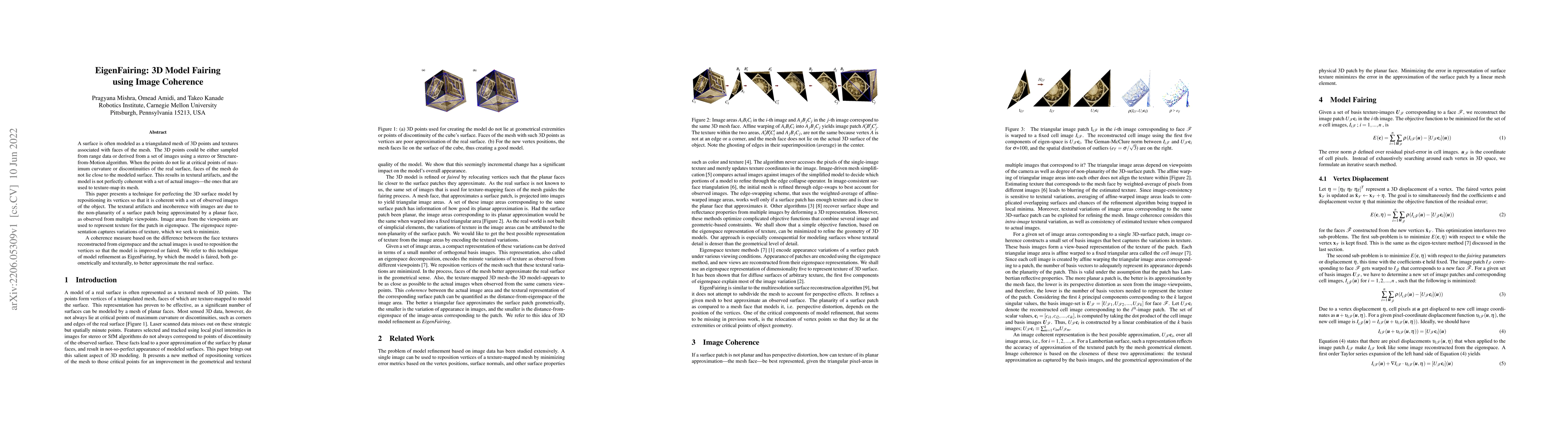 Thumbnail for EigenFairing: 3D Model Fairing using Image Coherence