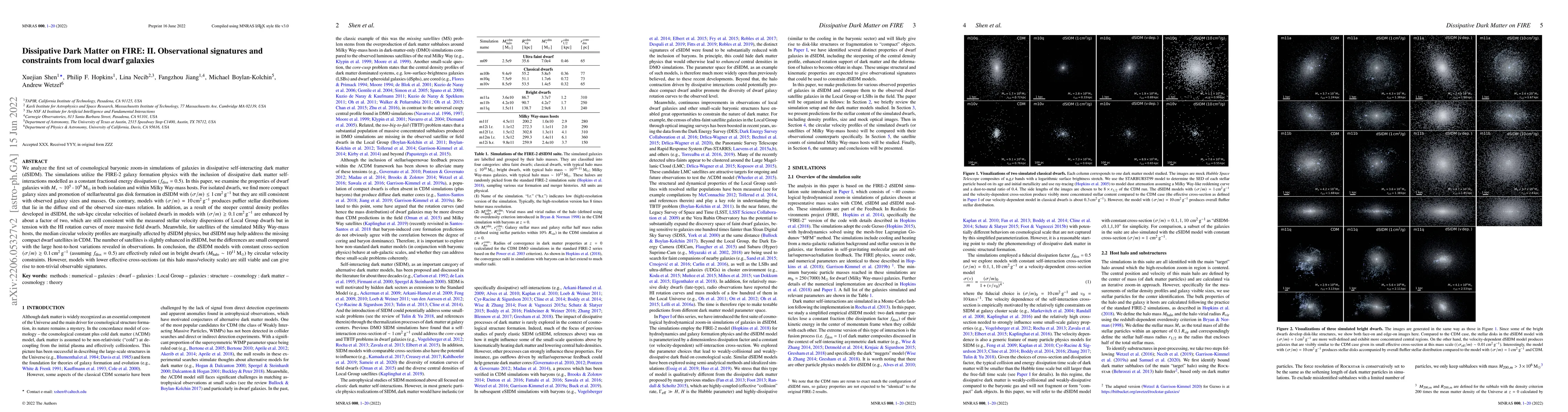 Thumbnail for Dissipative Dark Matter on FIRE: II. Observational signatures and
  constraints from local dwarf galaxies