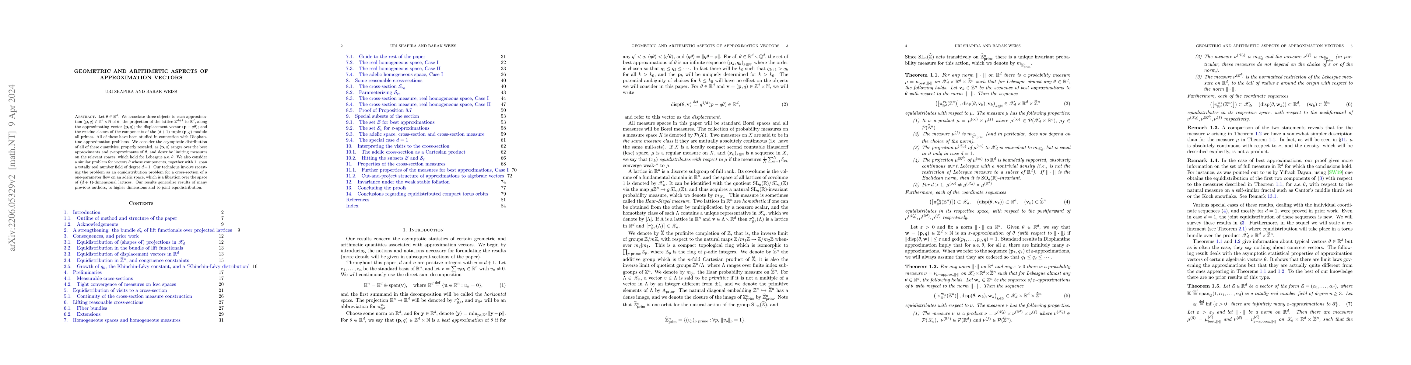 Thumbnail for Geometric and arithmetic aspects of approximation vectors