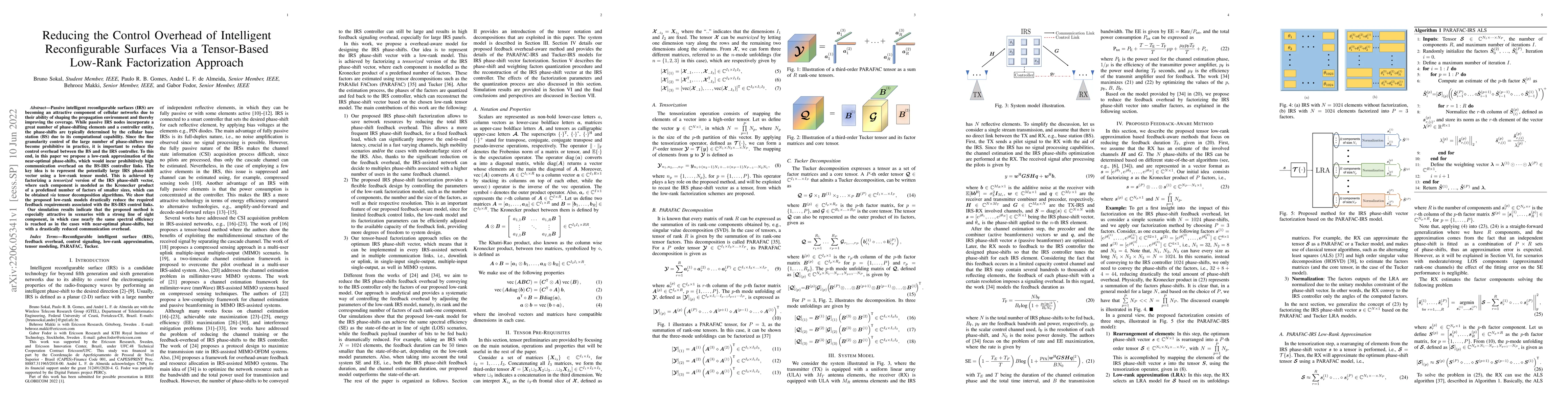 Thumbnail for Reducing the Control Overhead of Intelligent Reconfigurable Surfaces Via
  a Tensor-Based Low-Rank Factorization Approach