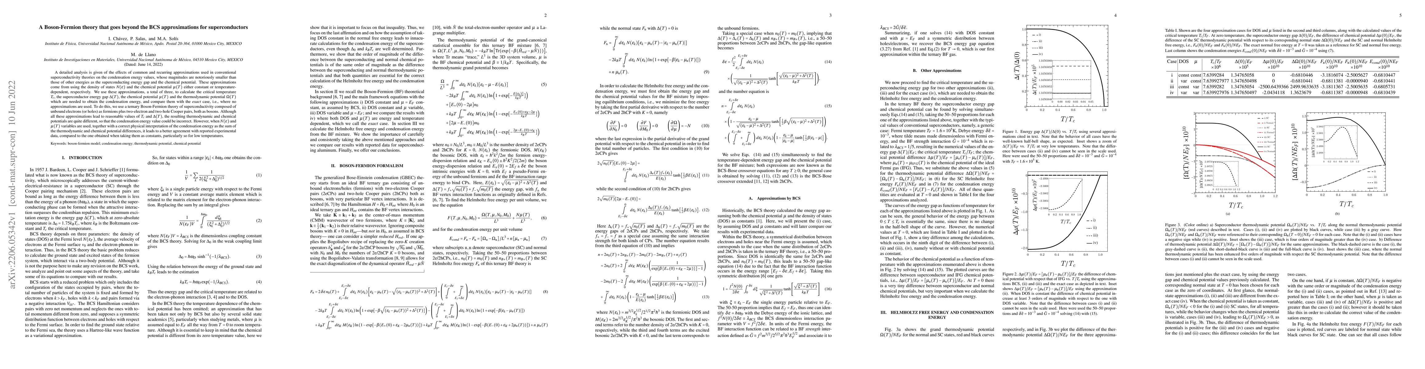 Thumbnail for A Boson-Fermion theory that goes beyond the BCS approximations for
  superconductors
