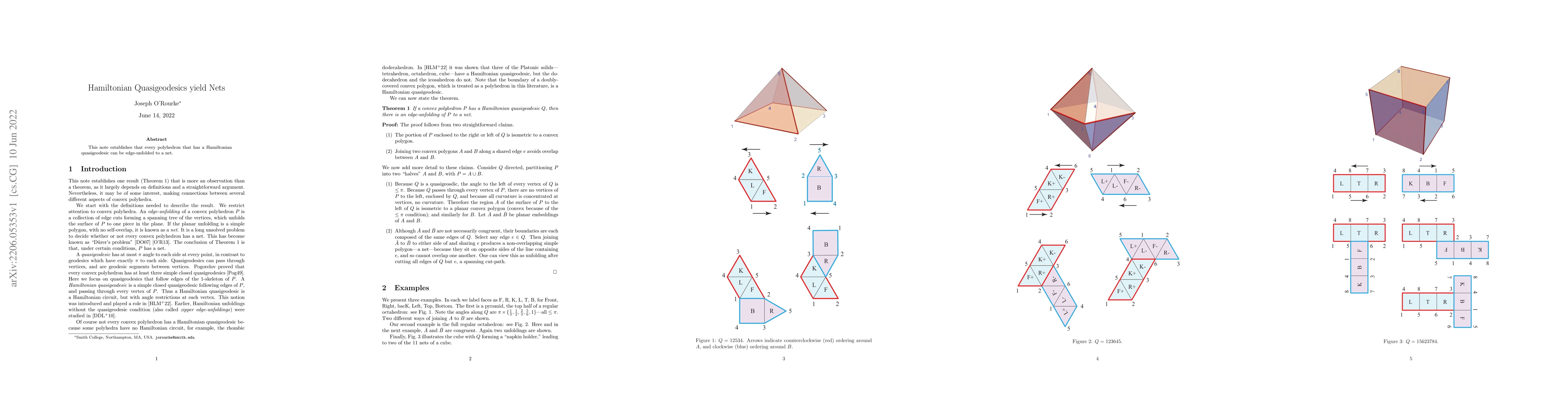 Thumbnail for Hamiltonian Quasigeodesics yield Nets