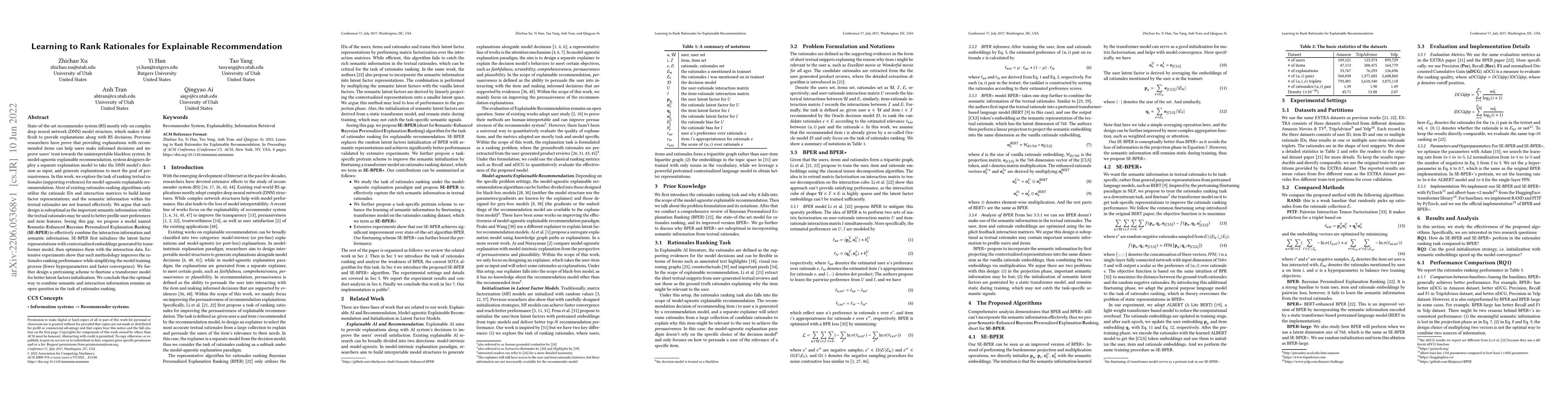Thumbnail for Learning to Rank Rationales for Explainable Recommendation
