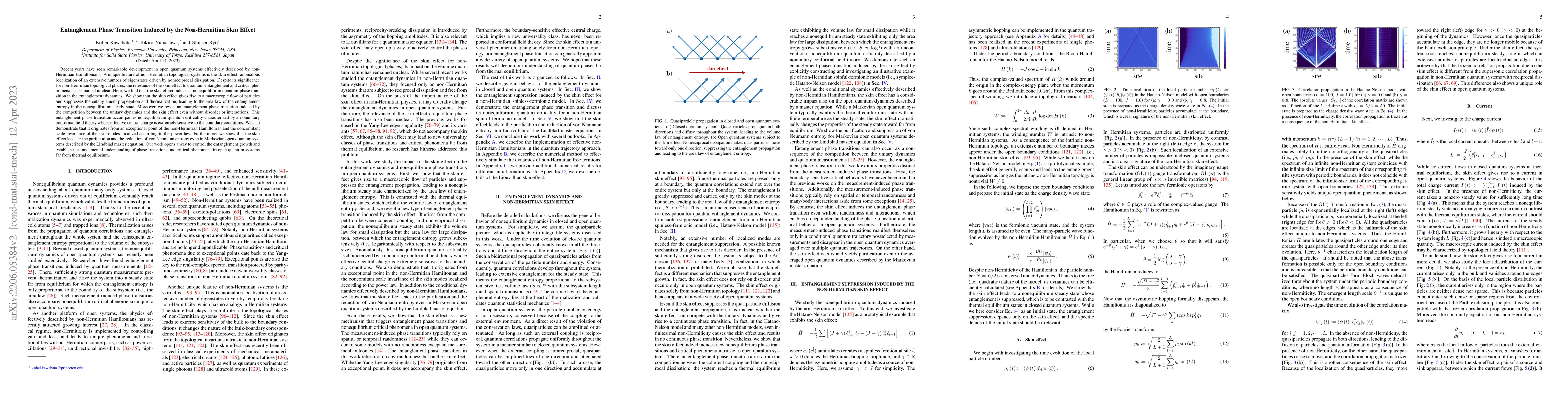 Thumbnail for Entanglement Phase Transition Induced by the Non-Hermitian Skin Effect