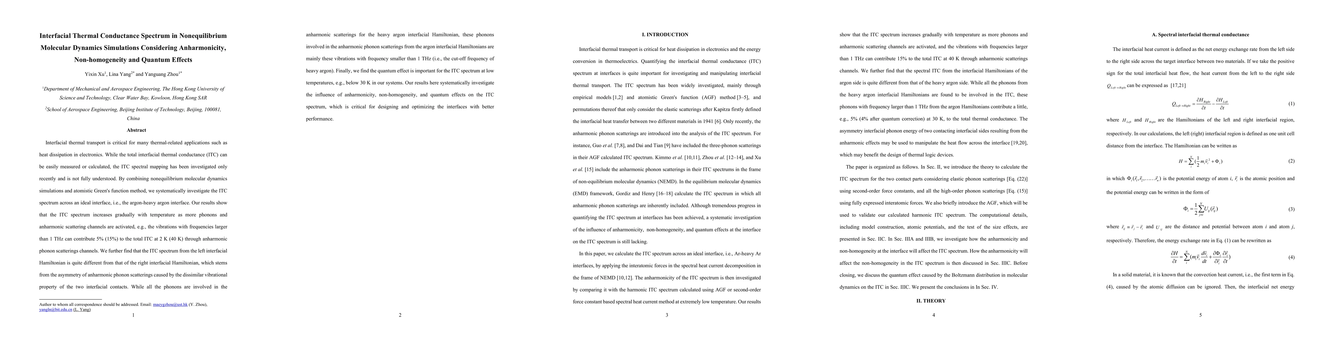 Thumbnail for Interfacial Thermal Conductance Spectrum in Nonequilibrium Molecular
  Dynamics Simulations Considering Anharmonicity, Non-homogeneity and Quantum
  Effects