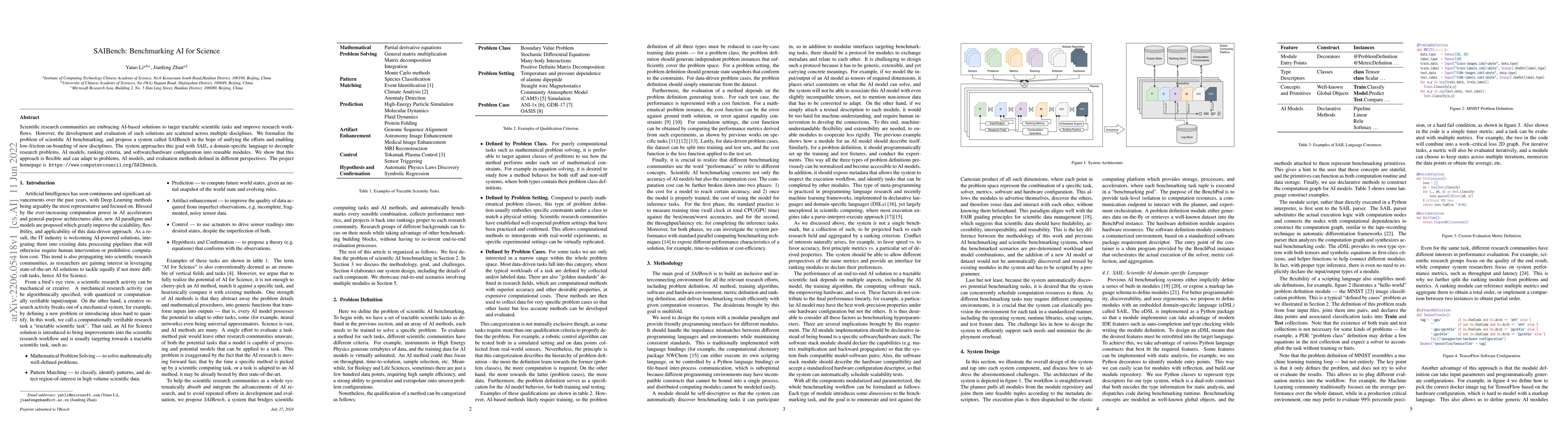 Thumbnail for SAIBench: Benchmarking AI for Science