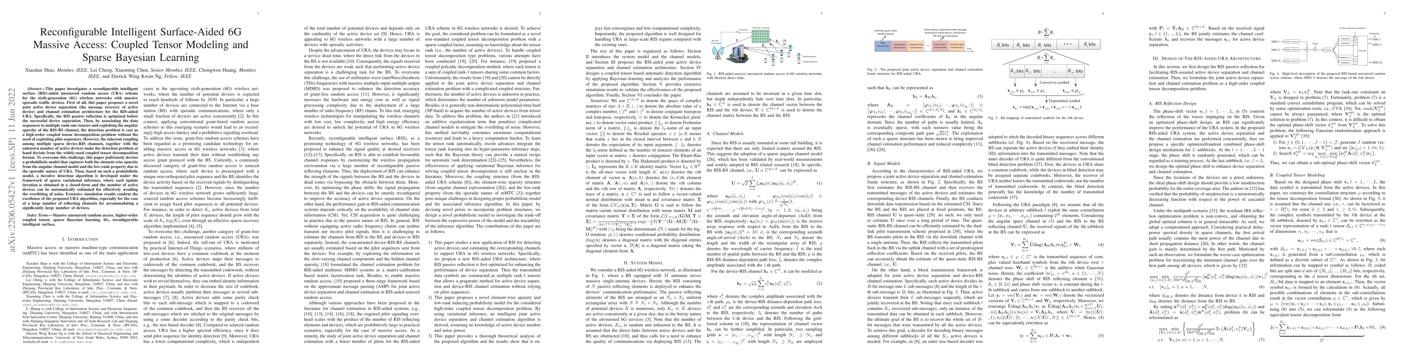 Thumbnail for Reconfigurable Intelligent Surface-Aided 6G Massive Access: Coupled
  Tensor Modeling and Sparse Bayesian Learning
