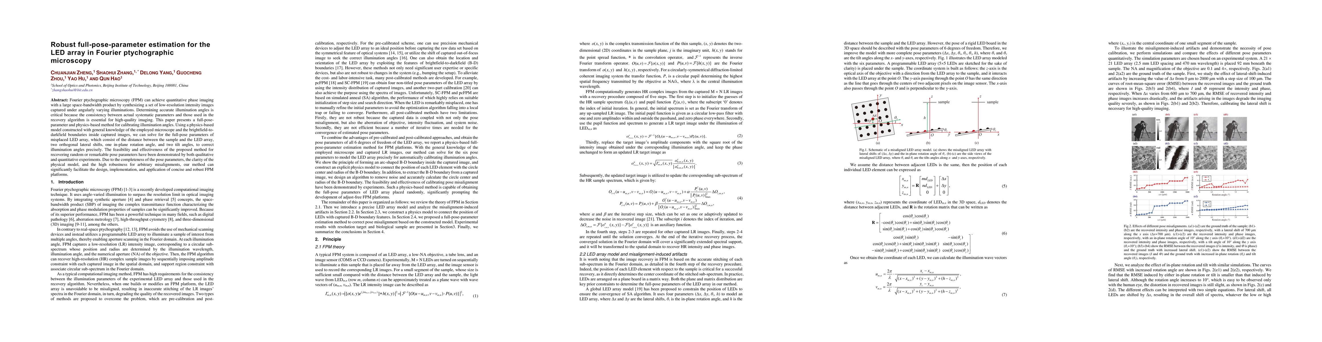 Thumbnail for Robust full-pose-parameter estimation for the LED array in Fourier
  ptychographic microscopy